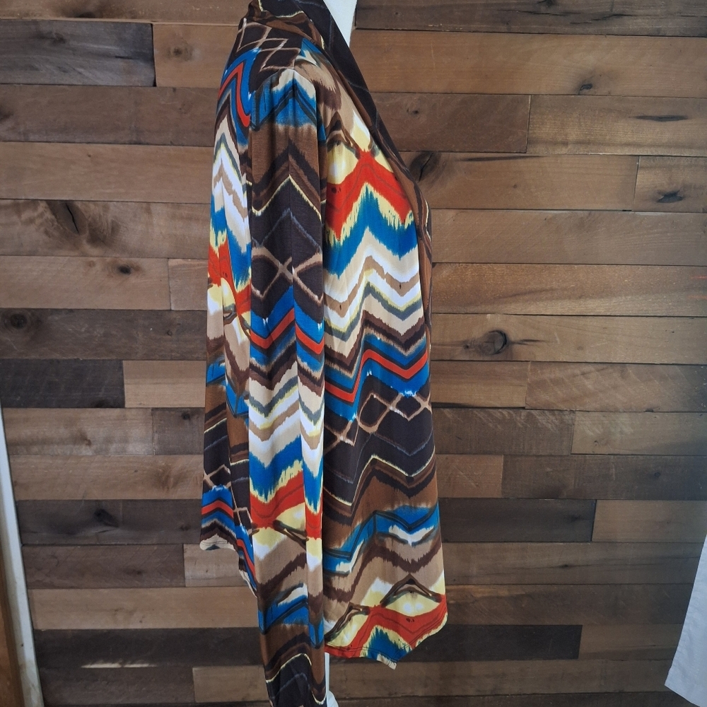 Bcbgmaxazria Abstract Print Open Front Cardigan S… - image 2